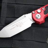 Microtech 2024 LUDT OTS Knife- Tanto Edge- Red Handle- Stonewash Blade 1136-10 RD