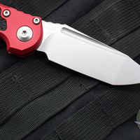 Microtech 2024 LUDT OTS Knife- Tanto Edge- Red Handle- Stonewash Blade 1136-10 RD