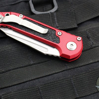 Microtech 2024 LUDT OTS Knife- Tanto Edge- Red Handle- Stonewash Blade 1136-10 RD