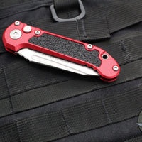 Microtech 2024 LUDT OTS Knife- Tanto Edge- Red Handle- Stonewash Blade 1136-10 RD