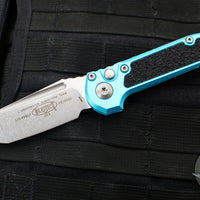 Microtech LUDT OTS Knife- Turquoise Handle- Stonewash Blade 1136-10 TQ