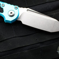 Microtech LUDT OTS Knife- Turquoise Handle- Stonewash Blade 1136-10 TQ