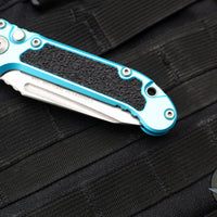 Microtech LUDT OTS Knife- Turquoise Handle- Stonewash Blade 1136-10 TQ