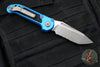 Microtech 2024 LUDT OTS Knife- Tanto Edge- Blue Handle- Apocalyptic Part Serrated Blade 1136-11 APBL