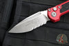 Microtech 2024 LUDT OTS Knife- Red Handle- Apocalyptic Part Serrated Blade 1135-11 APRD