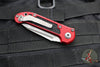 Microtech 2024 LUDT OTS Knife- Tanto Edge- Red Handle- Apocalyptic Part Serrated Blade 1136-11 APRD