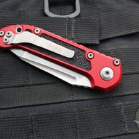 Microtech 2024 LUDT OTS Knife- Tanto Edge- Red Handle- Apocalyptic Part Serrated Blade 1136-11 APRD