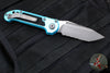 Microtech 2024 LUDT OTS Knife- Tanto Edge- Turquoise Handle- Apocalyptic Part Serrated Blade 1136-11 APTQ