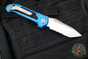 Microtech LUDT OTS Knife- Gen III- Blue Handle- Stonewash Part Serrated Blade 1136-11 BL