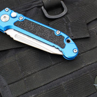 Microtech LUDT OTS Knife- Gen III- Blue Handle- Stonewash Part Serrated Blade 1136-11 BL