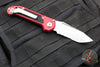 Microtech 2024 LUDT OTS Knife- Tanto Edge- Red Handle- Stonewash Part Serrated Blade 1136-11 RD