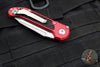 Microtech 2024 LUDT OTS Knife- Tanto Edge- Red Handle- Stonewash Part Serrated Blade 1136-11 RD