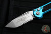 Microtech 2024 LUDT OTS Knife- Turquoise Handle- Stonewash Part Serrated Blade 1136-11 TQ