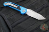 Microtech 2024 LUDT OTS Knife- Tanto Edge- Blue Handle- Apocalyptic Full Serrated Blade 1136-12 APBL