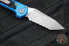 Microtech 2024 LUDT OTS Knife- Tanto Edge- Blue Handle- Apocalyptic Full Serrated Blade 1136-12 APBL