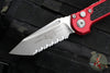 Microtech 2024 LUDT OTS Knife- Tanto Edge- Red Handle- Apocalyptic Full Serrated Blade 1136-12 APRD