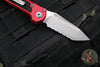 Microtech 2024 LUDT OTS Knife- Tanto Edge- Red Handle- Apocalyptic Full Serrated Blade 1136-12 APRD