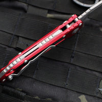 Microtech 2024 LUDT OTS Knife- Tanto Edge- Red Handle- Apocalyptic Full Serrated Blade 1136-12 APRD