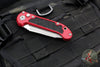 Microtech 2024 LUDT OTS Knife- Tanto Edge- Red Handle- Apocalyptic Full Serrated Blade 1136-12 APRD