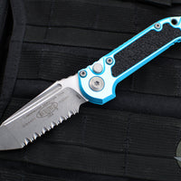 Microtech 2024 LUDT OTS Knife- Tanto Edge- Turquoise Handle- Apocalyptic Full Serrated Blade 1136-12 APTQ