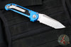 Microtech LUDT OTS Knife- Gen III- Tanto Edge- Blue Handle- Stonewash Full Serrated Blade 1136-12 BL