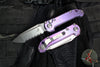 Marfione Select LUDT OTS Knife- Tanto Edge- Purple Haze Anodized Smooth Titanium Handle- Stonewash Full Serrated Edge Blade- Purple Backstrap 1136-12 MS9