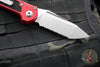 Microtech 2024 LUDT OTS Knife- Tanto Edge- Red Handle- Stonewash Full Serrated Blade 1136-12 RD