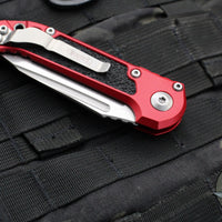 Microtech 2024 LUDT OTS Knife- Tanto Edge- Red Handle- Stonewash Full Serrated Blade 1136-12 RD