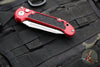 Microtech 2024 LUDT OTS Knife- Tanto Edge- Red Handle- Stonewash Full Serrated Blade 1136-12 RD