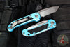 Microtech LUDT OTS Knife- Gen III- Tanto Edge- Turquoise Handle- Stonewash Full Serrated Blade 1136-12 TQ