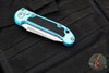 Microtech 2024 LUDT OTS Knife- Tanto Edge- Turquoise Handle- Stonewash Full Serrated Blade 1136-12 TQ