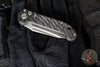 Marfione Select LUDT OTS Knife- Tanto Edge- Smooth Carbon Fiber Handle- Stonewash Plain Edge Blade- Bronze Backstrap 1136-10 MS13