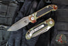 Microtech LUDT OTS Knife- GEN III- Tanto Edge- Outbreak Finished Handle- Outbreak Black Finished Plain Edge Blade 1136-1 OBS