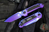 Microtech LUDT OTS Knife- Tanto Edge- Purple Aurora Finished Handle- Purple Aurora Finished Plain Edge Blade 1136-1 PUAUS-Z4