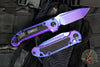 Microtech LUDT OTS Knife- Tanto Edge- Purple Aurora Finished Handle- Purple Aurora Finished Plain Edge Blade 1136-1 PUAUS-Z4