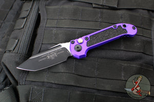 Microtech LUDT OTS Knife- Purple Handle- Black Blade 1136-1 PU