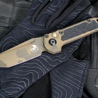 Microtech LUDT OTS Knife- Tanto Edge- Topographic Badlands Finished Handle And Plain Edge Blade 1136-1 TPBNCS-Z4