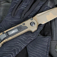 Microtech LUDT OTS Knife- Tanto Edge- Topographic Badlands Finished Handle And Plain Edge Blade 1136-1 TPBNCS-Z4