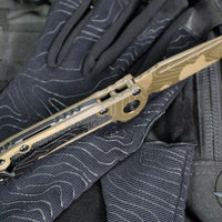 Microtech LUDT OTS Knife- Tanto Edge- Topographic Badlands Finished Handle And Plain Edge Blade 1136-1 TPBNCS-Z4