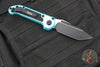 Microtech 2025 LUDT OTS Knife- Tanto Edge- Turquoise Handle- Black Plain Edge Blade 1136-1 TQ