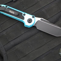 Microtech 2025 LUDT OTS Knife- Tanto Edge- Turquoise Handle- Black Plain Edge Blade 1136-1 TQ