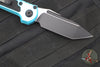 Microtech 2025 LUDT OTS Knife- Tanto Edge- Turquoise Handle- Black Plain Edge Blade 1136-1 TQ