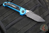 Microtech 2024 LUDT OTS Knife- Blue Handle- Black Part Serrated Blade 1136-2 BL