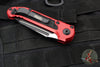 Microtech LUDT OTS Knife- Gen III- Red Handle- Black Part Serrated Blade 1136-2 RD