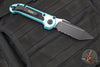 Microtech 2024 LUDT OTS Knife- Tanto Edge- Turquoise Handle- Black Part Serrated Blade 1136-2 TQ