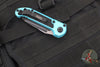 Microtech 2024 LUDT OTS Knife- Tanto Edge- Turquoise Handle- Black Part Serrated Blade 1136-2 TQ