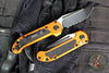 Microtech LUDT OTS Knife- Orange Handle- Black Full Serrated Blade 1136-3 OR