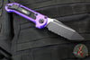 Microtech LUDT OTS Knife- Purple Handle- Black Full Serrated Blade 1136-3 PU