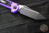 Microtech LUDT OTS Knife- Purple Handle- Black Full Serrated Blade 1136-3 PU