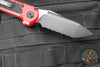 Microtech LUDT OTS Knife- Gen III- Red Handle- Black Full Serrated Blade 1136-3 RD